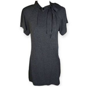 COLLECTIVE CLOTHING GRAY TIE NECK DRESS SZ.S EUC.